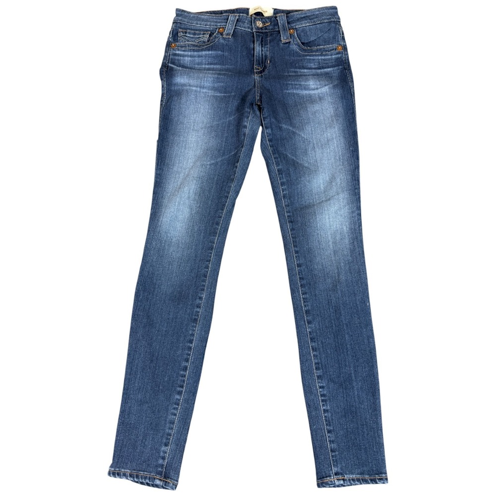 Big Star Alex Skinny Jeans Womens 29x29 Blue Denim Medium Wash Mid Rise Buckle